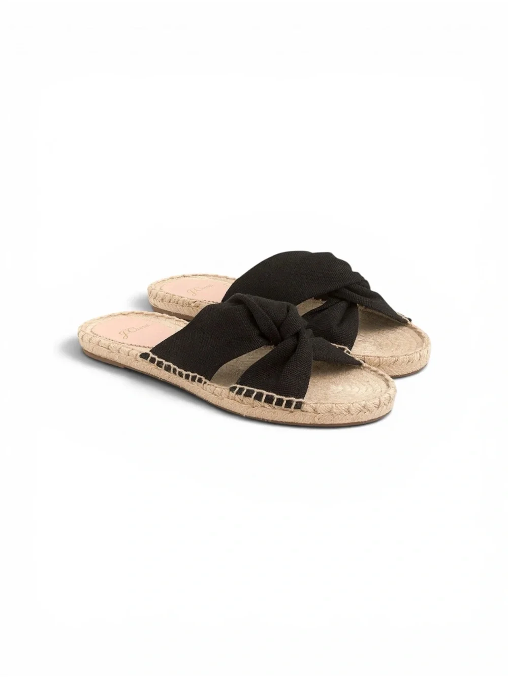 J Crew Twisted Knot Espadrille Sandals in Canvas Sz 8.5